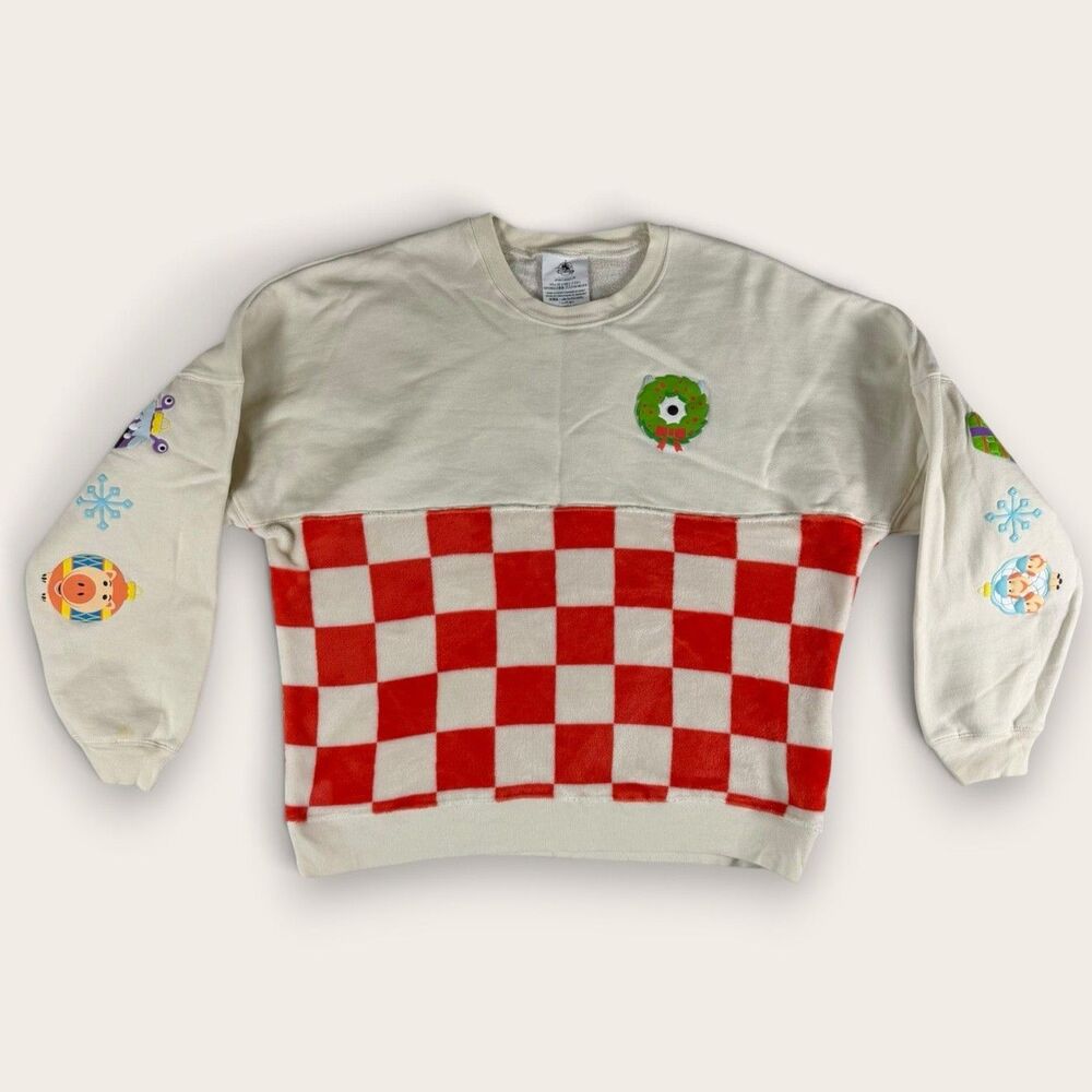 Disney Parks Pixar Holiday Checker Spirit Jersey Red Green XL Pre-Owned